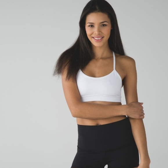 lululemon athletica Other - White Lululemon Size 4 Racerback Sports Bra FLOW Y